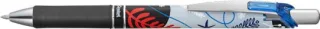 Pentel Energel Boligrafo de Tinta Gel Retractil 0.7mm - Trazo 0.35mm - Recargable - Grip de Agarre - Tinta Color Azul - Diseños Florales Japoneses · Pack de 12 uds.