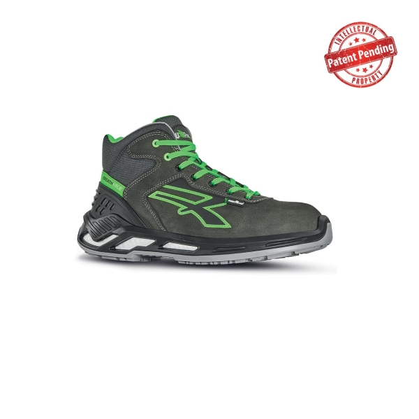 Upower Daryl S ESD Calzado de Seguridad Altos - Talla 35 - Piel Nobuck Hidrorepelente, Puntera de Aluminio, Antideslizantes, Antiarrugas, Suela de Poliuretano, Proteccion S3S CI FO SR - Colo