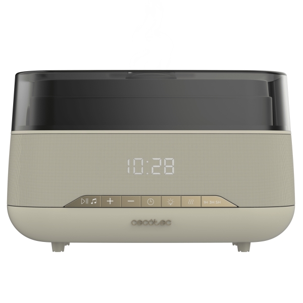 Cecotec PureAroma 1300 Hydra Speaker Humidificador de Aromaterapia con Altavoz Integrado - Capacidad 300ml - Pantalla LED - Bluetooth - 3 Modos - Temporizador - 7 Colores LED - Minimalista -