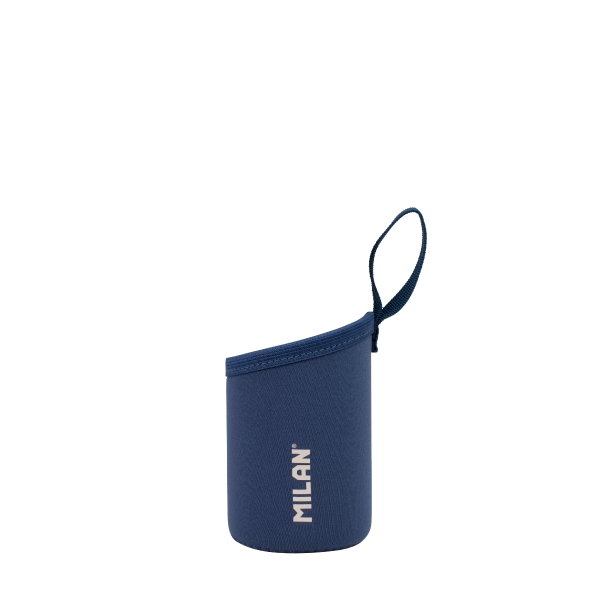 Milan 430 Since 1918 Funda de Neopreno para Botellas Isotermicas de 0.35L - Agarre Antideslizante - Ayuda a Mantener la Temperatura - Protege la Botella - Color Azul Marino