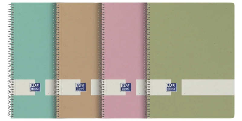 Oxford Nature Europeanbook A4+ Tapa Dura 5x5 80 Hojas - Cuaderno Ecologico - Tamaño A4+ - Tapa Dura Resistente - 80 Hojas Cuadriculadas 5x5 · Pack de 5 uds.