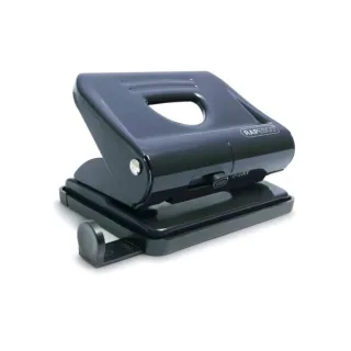Rapesco 820 Taladro Perforador Metalico - Hasta 22 Hojas - Marcas de Formato - Facil Vaciado - Color Negro
