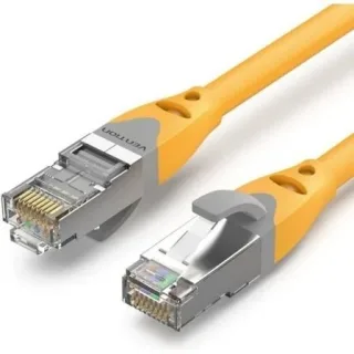 Vention Cable de Red - Cat.6a SFTP - Longitud 25m - Velocidad hasta 10Gbps - 27AWG - Cubierta de PVC - Blindaje Multicapa - Color Amarillo