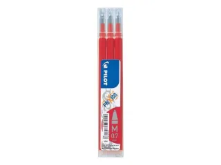 Pilot Pack de 3 Recambios para Frixion Ball / Frixion Clicker - Tinta Gel Borrable - Punta de Bola 0.7mm - Trazo 0.4mm - Color Rojo · Pack de 12 uds.
