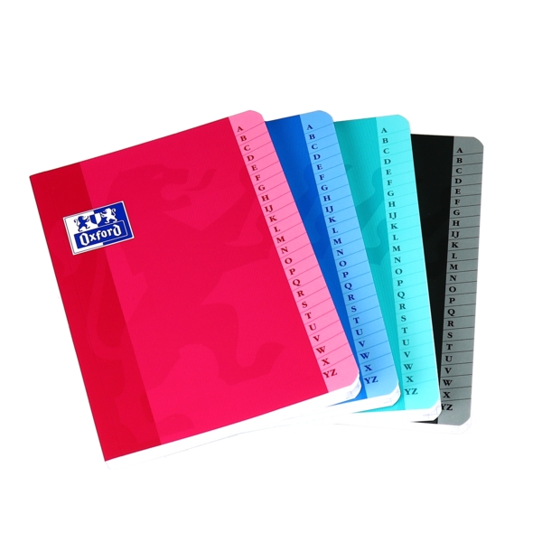 Oxford Indice Alfabetico Cosido Tapa Blanda A5+ - Organizacion Eficiente - Tamaño Practico - Diseño Resistente · Pack de 10 uds.