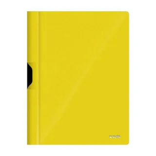 Dohe Dossier con Clip Metalico - Tamaño A4 - Fabricado en Polipropileno Opaco de 350 Micras - Color Amarillo · Pack de 4 uds.