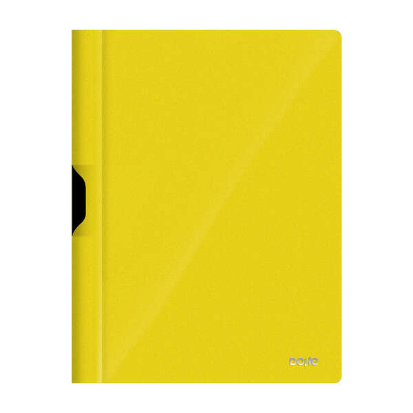 Dohe Dossier con Clip Metalico - Tamaño A4 - Fabricado en Polipropileno Opaco de 350 Micras - Color Amarillo · Pack de 4 uds.