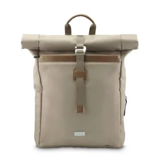 Hama Silvan Mochila para Portatiles hasta 16.2" - Capacidad Ampliable de 15 a 22L - Poliester Reciclado - Interior Acolchado - Bolsillo Frontal - 32x46x14cm - Color Beige