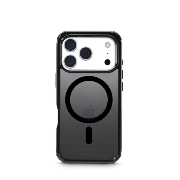 Hama Extreme Protect Funda para iPhone 17 Pro - Magnetico - Antideslizante - Policarbonato - Proteccion D3O - Bordes Elevados - Color Negro