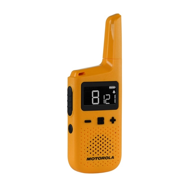 Motorola T72 Pack 2 Walkie Talkies - 16 Canales PMR446 + 121 Codigos de Privacidad- Alcance hasta 8Km - Autonomia hasta 24h - IP54