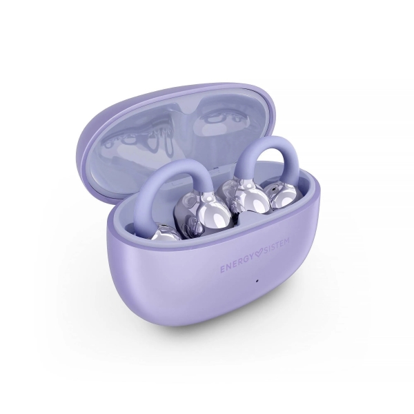 Energy Sistem ChicPods Auriculares True Wireless - Bluetooth 5.4 - 23h Autonomia - Tecnologia Open Sound - Microfono con Reduccion de Ruido - Asistente de Voz Integrado - Diseño Curved-Fit - Color Violeta