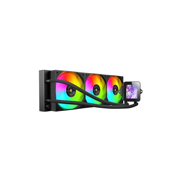 Mars Gaming ML-VISION360 Kit de Refrigeracion Liquida - Potencia 600W - Compatibilidad Universal - Iluminacion ARGB - Bomba Opti-Chamber - Pantalla LCD - Color Negro