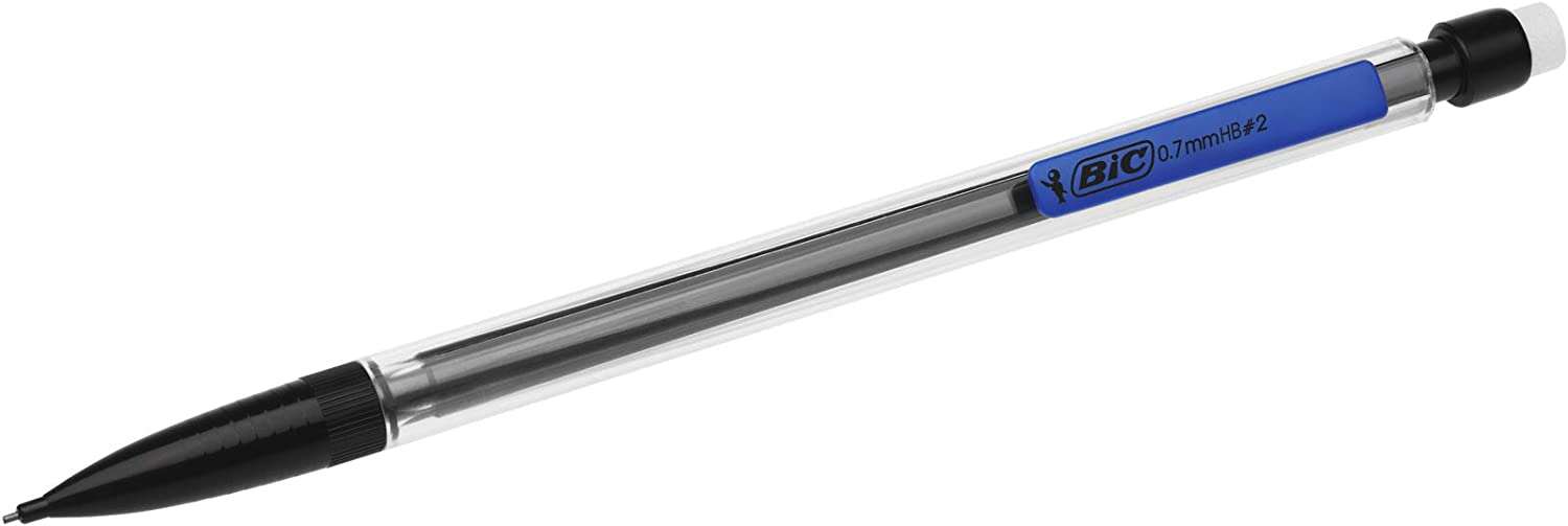 Bic Matic Original Fine Portaminas 0.7mm HB con Goma - Punta Retractil - Cuerpo de Colores Surtidos · Pack de 12 uds.