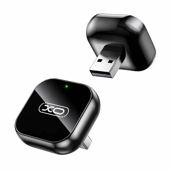 XO CZ026 Conversor CarPlay Inalambrico - USB-A - USB-C - Vinculacion Automatica - Solo iPhone - Conexion Inalambrica - Color Negro
