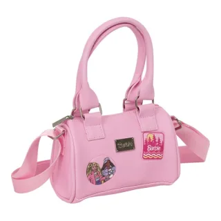 Safta Barbie Bolso - Cremallera - Interior Forrado - Asas y Bandolera Ajustables - 1.20L - 160x75x100mm - Color Rosa