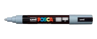 Posca PC-5M Marcador de Pintura - Punta de Poliester 1.8-2.5mm - Tinta Base al Agua - Resistente a la Luz - No Permanente - Color Gris · Pack de 6 uds.