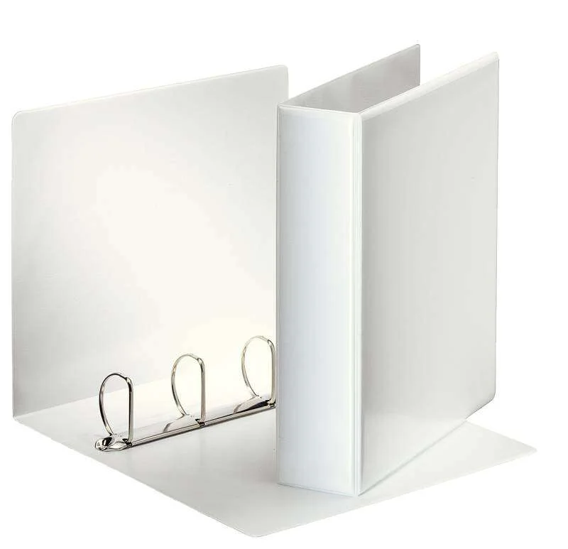 Esselte Carpeta Canguro Gama Basica A4 4 Anillas 4D 50mm - Capacidad para 480 hojas A4 (80 g/m²) - Color Blanco