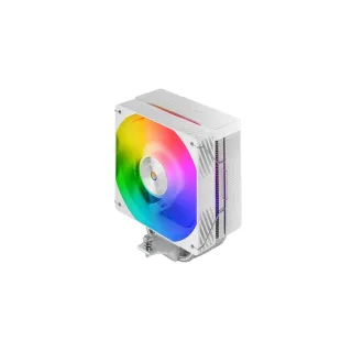 Mars Gaming MCPU-X4ARGB Disipador CPU con 220W de Potencia - Ventilador PWM de 120mm - Iluminacion ARGB - 4 Heatpipes HCT - Color Blanco
