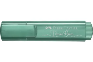 Faber-Castell Textliner 46 Metallic Marcador Fluorescente - Punta Biselada - Trazo entre 1mm y 5mm - Tinta con Base de Agua - Color Verde Metalico · Pack de 10 uds.