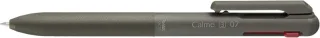 Pentel Calme Boligrafo Retractil de 3 Colores 0.7mm - Cuerpo Color Verde- Colores Tinta Azul, Rojo y Negro · Pack de 10 uds.