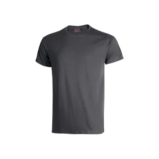 Upower Figi Camiseta de Trabajo de Algodon Cardado - Talla 2XL - Cuello Elastico Acanalado, Cinta Para-Sudor, Proteccion DPI1, Suavidad y Confort Prolongado - Color Gris Meteorito