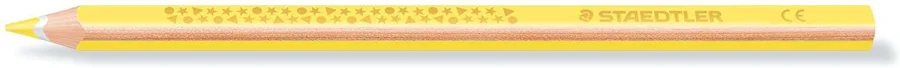 Staedtler Jumbo Noris 128 Lapiz Triangular de Color - Mina de 4mm - Resistencia a la Rotura - Diseño Ergonomico - Color Amarillo · Pack de 12 uds.
