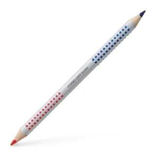 Faber-Castell Jumbo Grip Lapiz Bicolor Triangular - Zona de Agarre - Respetuoso con el Medio Ambiente - Mina Resistente a la Rotura - Color Rojo/Azul · Pack de 12 uds.