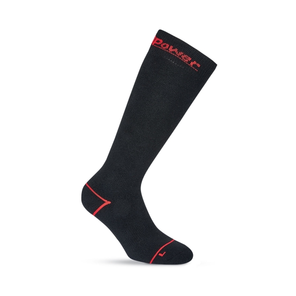 Upower Frost Calcetines Largos de Trabajo - Talla L - Tejido Tecnico Termico, Banda de Soporte en Tobillos, Costuras Planas, Talon y Puntera Reforzados, Alta Durabilidad - Color Negro Carbon