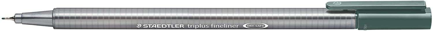Staedtler Triplus Fineliner 334 Rotulador de Punta Fina - Trazo de 0.3mm - Tinta Base de Agua - Color Gris Calido · Pack de 10 uds.