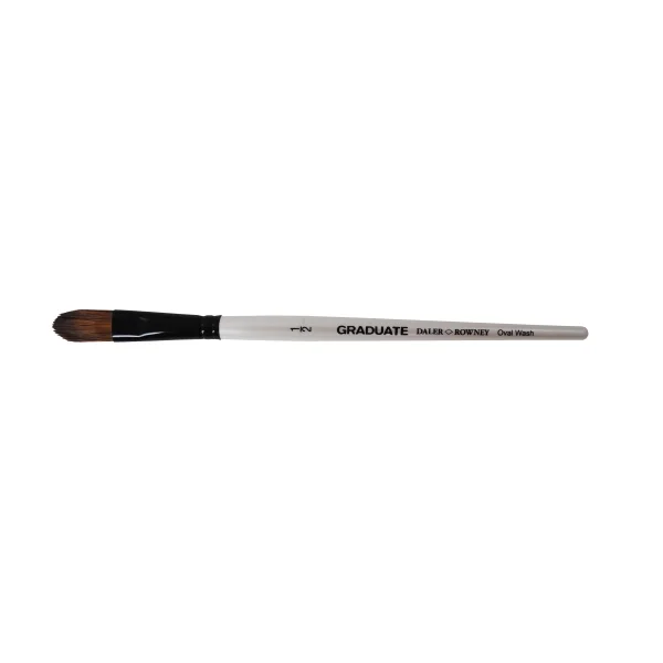 Daler Rowney Graduate Pincel Acuarela - Mezcla de Pelo de Pony y Sintetico - Mango Corto - Oval Lavis 1/2" · Pack de 3 uds.