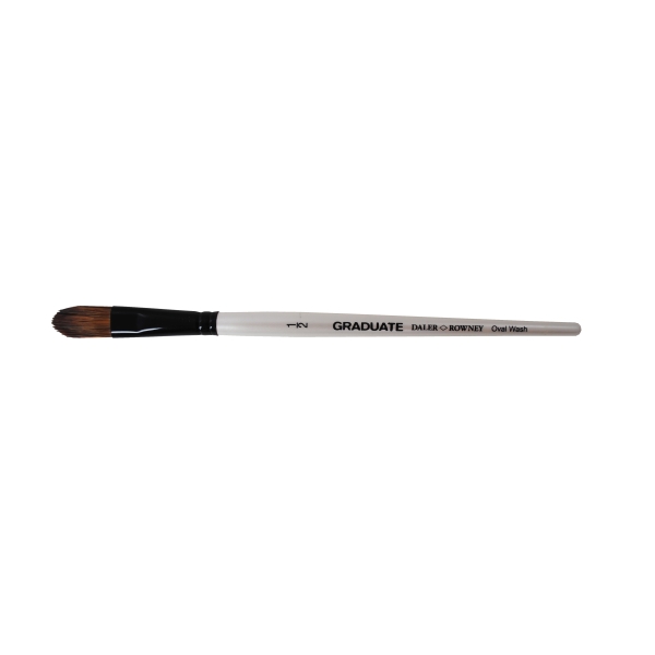 Daler Rowney Graduate Pincel Acuarela - Mezcla de Pelo de Pony y Sintetico - Mango Corto - Oval Lavis 1/2" · Pack de 3 uds.