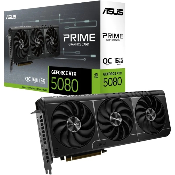 Asus Prime GeForce RTX 5080 O16G EVO Tarjeta Grafica 16GB GDDR7 Reflex 2 AI NVIDIA DLSS4
