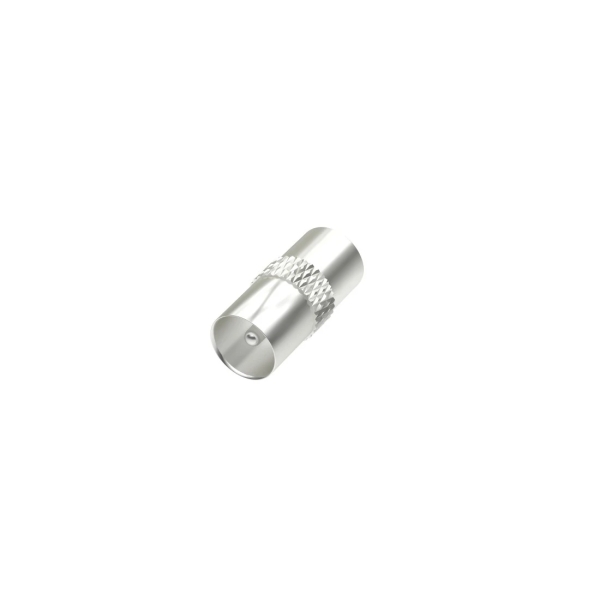 Hama Essential Adaptador de Antena - Doble Coaxial Macho - Color Plata