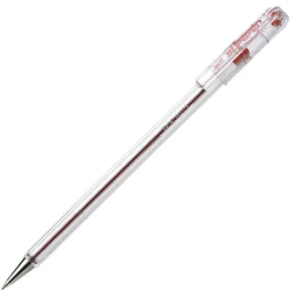 Pentel SuperB Boligrafo de Bola - Punta Fina 0.7mm - Trazo 0.35mm - Tinta con Base de Aceite - Color Rojo · Pack de 12 uds.