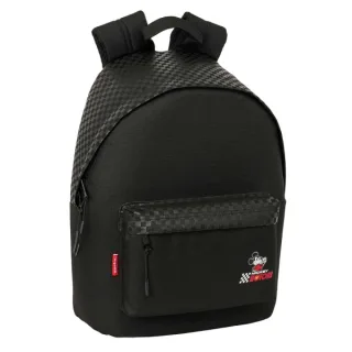 Safta Mickey and Friends Racing - Teen Mochila para Portatiles hasta 14.1" - Bolsillo para Tablet hasta 10.6" - Bolsillo Frontal - Asa de Mano - Acolchada - 31x41x16cm - Color Negro