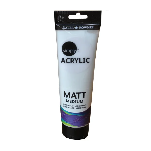 Daler Rowney Simply Medium para Acabado Mate - Tubo de Plastico - 250ml