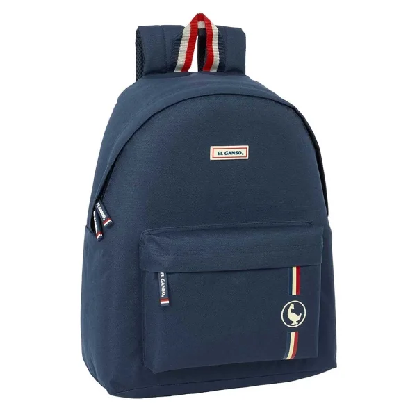 Safta el Ganso Eclipse Mochila - Bolsillo Frontal - Hombreras Acolchadas - Doble Tirador en Cremallera - Asa Superior de Transporte - 20.8L - 330x150x420mm - Color Azul Marino