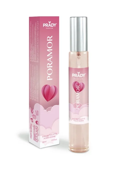 Prady Colonia de Mujer Poramor - Frasco de 33 ml - Spray Pulverizador