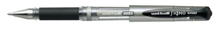 Uni-ball Signo Broad UM-153 Roller de Tinta Gel - Punta de Bola 1mm - Sujecion de Caucho - Color Negro · Pack de 12 uds.