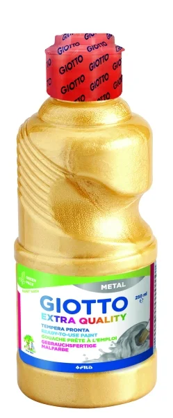 Giotto Extra Quality Metal Tempera - 250ml - Lispa para el Uso - Botella Bio Pet - Color Oro