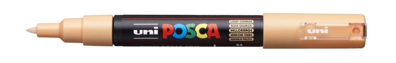 Posca PC-1MMarcador de Pintura - Punta Conica de Poliester 0.7mm - Tinta Base al Agua - No Permanente - Resistente a la Luz - Inodoro - Color Naranja Claro · Pack de 6 uds.