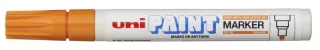 Uni-ball PX-20 Paint Marker - Marcador de Pintura - Punta Acrilica de Bala 2.2-2.8mm - Permanente en Todas las Superficies - Resistente a Luz y Agua - Color Naranja · Pack de 12 uds.