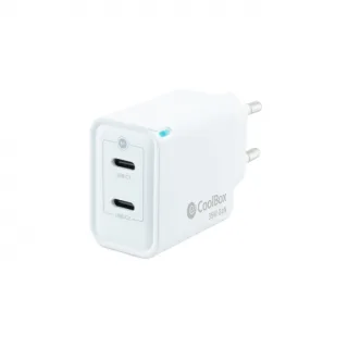 Coolbox Cargador Gan 35W USB-C/USB-C PARED