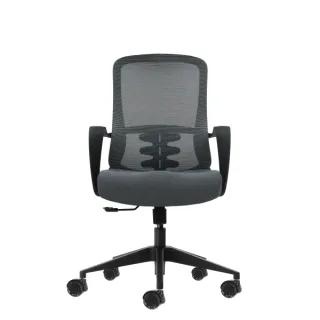 Oqonos Cherg 007 Silla de Oficina Ergonomica con Respaldo de Malla Transpirable, Piston de Gas Clase 4, Soporte Lumbar, Reposabrazos Fijos, Asiento Ergonomico Moldeado y Ruedas de Silicona -