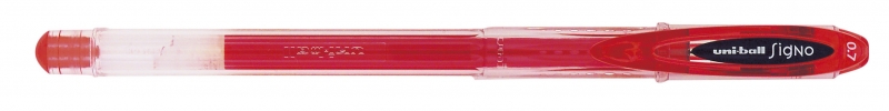 Uni-ball Signo UM-120 Roller de Tinta Gel - Punta de Bola 0.7mm - Tinta Resistente al Agua y Luz - Color Rojo · Pack de 12 uds.
