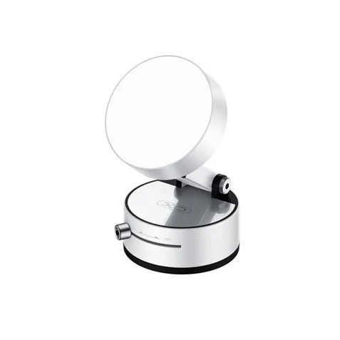 XO C170 Soporte Magnetico de Coche para Smartphones - Fijacion por Vacio - Rotacion 360º - Boton de Liberacion - Aro Metalico Incluido - Color Blanco