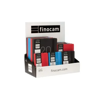 Finocam Flexi Lisa Expositor con 15 Agendas Surtidas en Catalan - Anual 2026 - Tapa Blanda - Color Surtidos