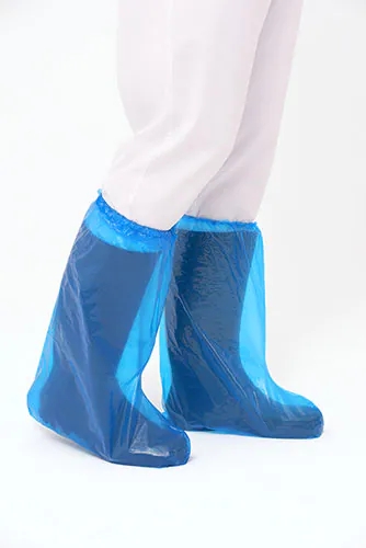 Santex Cubre Botas de Polietileno 40mic - Con Ajuste Elastico - Conforme (UE) 2016/425 - Color Azul · Pack de 50 uds.