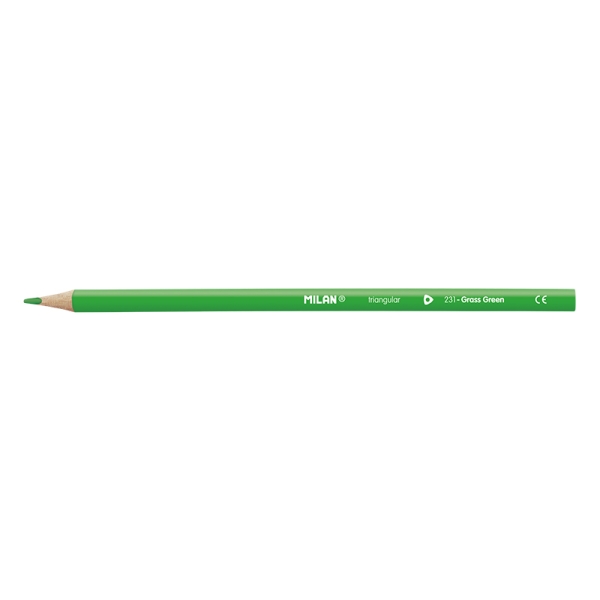 Milan Unicolor Lapices de Color Verde Claro - Triangular - Color Verde Claro · Pack de 12 uds.