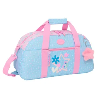 Safta Blackfit8 Smile Bolsa de Deporte - Bolsillo Frontal - Bandolera Ajustable - Asa Forrada - Tirador Doble - Tacos Protectores en Base - Fondo Extraible - 26L - 500x200x260mm - Color Azul